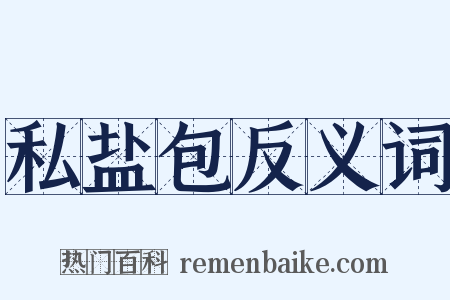 私盐包反义词是什么意思的图片
